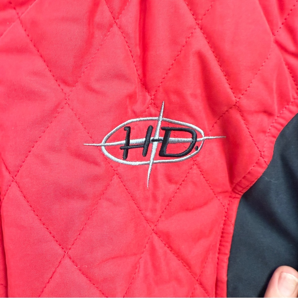 Harley Davidson, puffer warm down jacket with removable hood, women’s size L - Picture 8 of 15